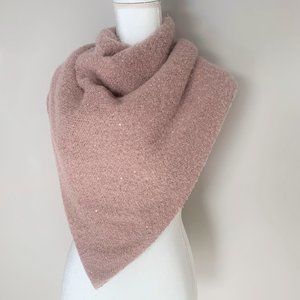 Shimmery Blush / Light Pink/ Mauve Triangle Scarf - NEW!